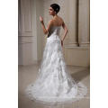 WD029 Hotsale A-line Bride Dress Formal occassion Design Strapless A-line Elegant Beach wedding dress bridal gown lace